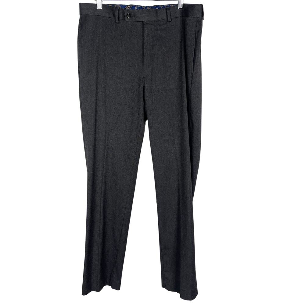 Lauren Ralph Lauren Mens 34 x 32 Gray Classic Fit Straight Leg Dress Pants